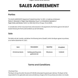 Cool Sales Agreement Word Templates Free Downloads Template
