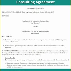 Free Consulting Agreement Template Word Of Contract Sample Service Agreements Management Us