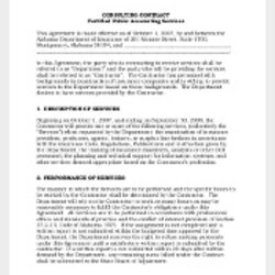 Eminent Agreement Templates Word Pages Template Consulting Free Contract
