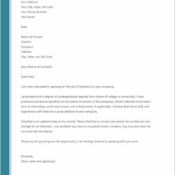 Microsoft Word Resume Cover Letter Template Free Templates New