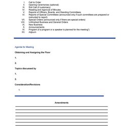 Swell Effective Meeting Agenda Templates Template