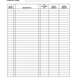 Accounting General Journal Template Templates