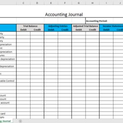 Smashing Accounting Journal Excel Template Templates Sheet Cash Top Balance Employed Self Profit