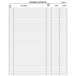 Accounting Journal Entry Template General Pertaining To Entries