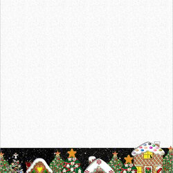 Admirable Free Christmas Stationery Templates For Word Printable Template Papers Format