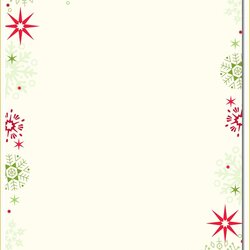 Brilliant Free Holiday Stationery Templates Word Of Best Printable Christmas Paper Letterhead Borders