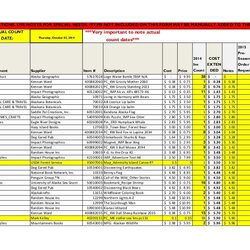 Excel Inventory Example