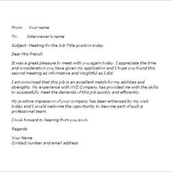 Brilliant Thank You Email After Second Interview Free Sample Example Professional Start Letters Width