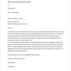 Superior Free Sample Interview Thank You Letter Templates In Ms Word After Email Letters