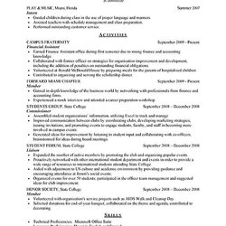 Cool Sample Resume For College Internship Free Samples Examples Format Template Intern Williamson Example