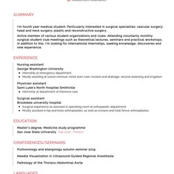 The Highest Standard Internship Resume Sample Writing Guide Tips