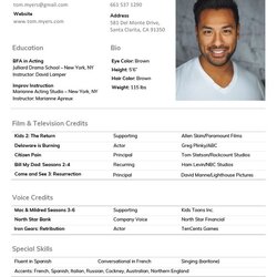 Marvelous Actor Resumes With Theatrical Resume Template Acting Templates Word