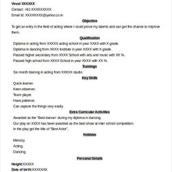 Legit Free Actor Resume Template And How To Write Yours Properly Beginner Word Theatre In
