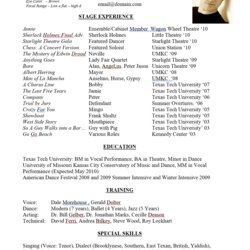 Actor Resume Template Google Docs