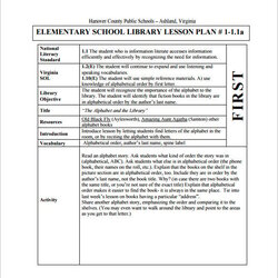 Out Of This World Elementary Lesson Plan Template Free Word Excel Format Plans Library School Templates