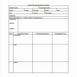 Swell Elementary School Lesson Plan Template Plans Beautiful Sample Of
