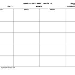 Preeminent Use This Blank Part Lesson Plan Template Every Time That You Need To Weekly Printable Templates
