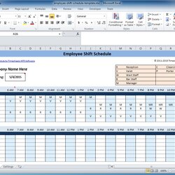 Weekly Employee Shift Schedule Template Excel Work
