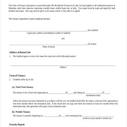 Legit House Rental Agreement Word Documents Download Standard Template Agreements