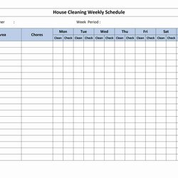 Supreme House Cleaning Schedule Template Spreadsheet Printable Log Templates Checklist Weekly Daily Calendar