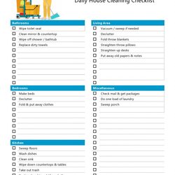 Perfect Free Cleaning Templates Printable Editable House Checklist Deep Template Examples
