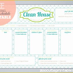 Brilliant House Cleaning Templates Free Of Kitchen Tips Template Schedule Printable Calendar Weekly Checklist