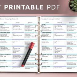 Eminent Download Printable House Cleaning Checklist Template