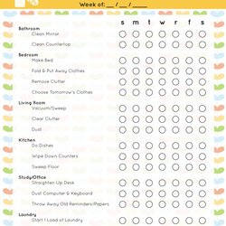Sublime Editable Cleaning Schedule Template Checklist Printable