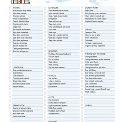 Superlative Printable House Cleaning Checklist For Housekeeper Template Business Deep