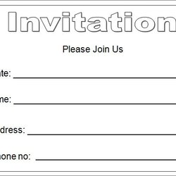 Exceptional Best Blank Invitation Templates Free Premium Template Printable Wedding Invitations Party Word