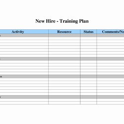 Free Training Plan Template