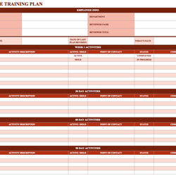 Employee Training Schedule Template In Ms Excel Spreadsheet Templates Plan Staff Matrix Tracking Examples
