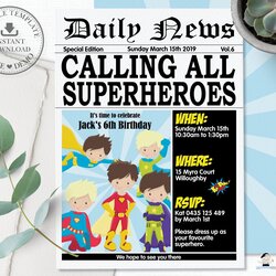 Peerless Editable Template Superhero Invitation Super Hero Printable