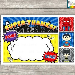Superhero Template Printable With Regard To Birthday Card Invitations Party
