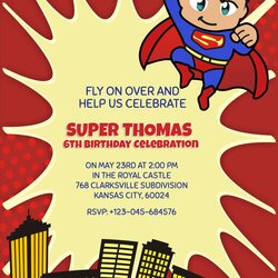 Cool Superhero Invitation Template Free Personalized Superman Birthday Printable Templates