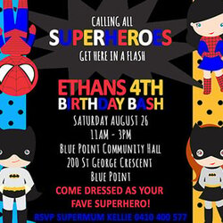 Preeminent Editable Superhero Birthday Invitations Templates Free Template Walls