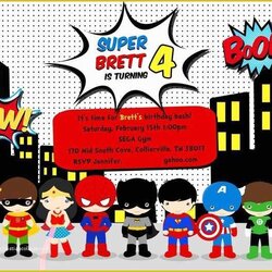 High Quality Superhero Themed Template Free Of Birthday Invites Avengers Party Invitation Templates