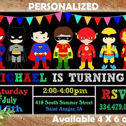 Smashing Superhero Party Invitation Template Free Beautiful Super Hero