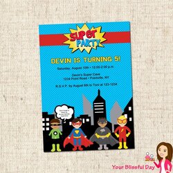 Great Free Superhero Birthday Invitation Inspirational Printable In Party
