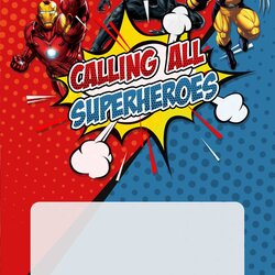 Exceptional Comic Avengers Superhero Birthday Invitation Templates Download Superheroes