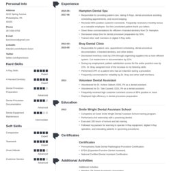 Great One Page Resume Templates To Fill In Download Template Format Examples Modern