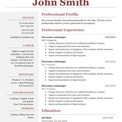 Perfect Page Free Resume Templates Template Club