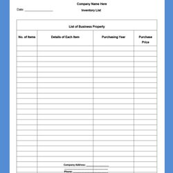 Peerless Printable Inventory List Templates Home Office Moving Template Excel Spreadsheet Bar