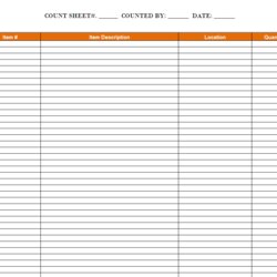 Admirable Printable Inventory Sheets