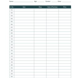 Worthy Sample Inventory List Template In Microsoft Word Printable Simple Templates Make Docs Form Editable