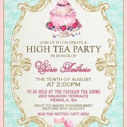 Magnificent Tea Party Invitations Templates Unique Template