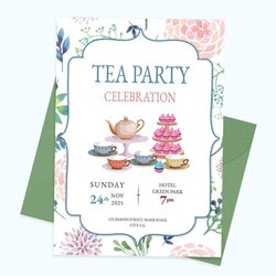 Great Fancy Tea Party Invitations Elegant Invitation