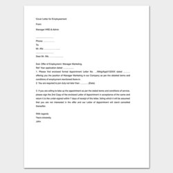 Supreme Cover Letter Template For Word Format Employment