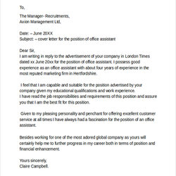 The Highest Quality Free Sample Cover Letter Example Templates In Ms Word Job Template
