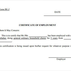 Sterling Free Sample Employment Certificate Templates In Template Employed Currently Letter Samples Format